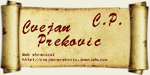 Cvejan Preković vizit kartica